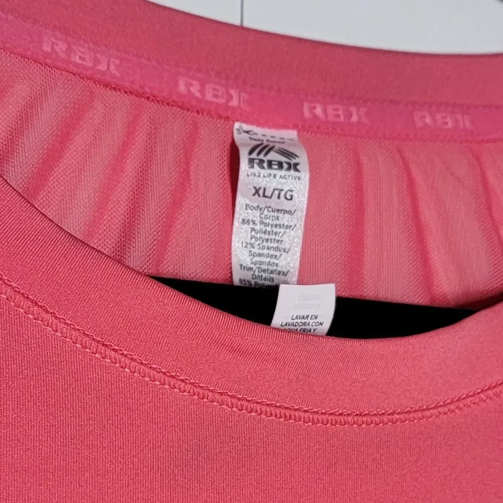 RBX Coral Pink Athletic Tank Top Mesh Back Size XL